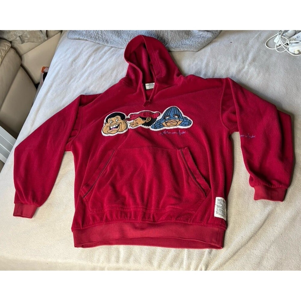 Vintage Platinum Fubu Fat Albert and the Junkyard Gang Hoodie Jacket Red Size M